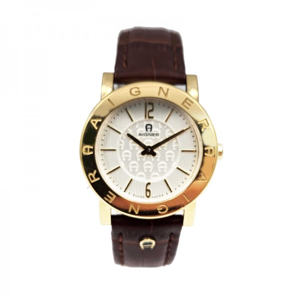 Aigner A26214 Gold Brown Leather